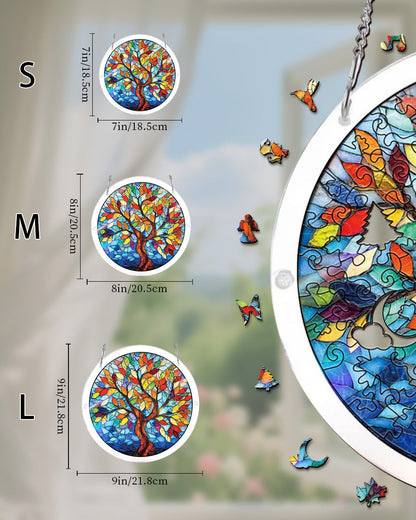 Vivifygrow — Acrylic Jigsaw Puzzle Suncatcher - Tree of Radiant Glass — product image 4