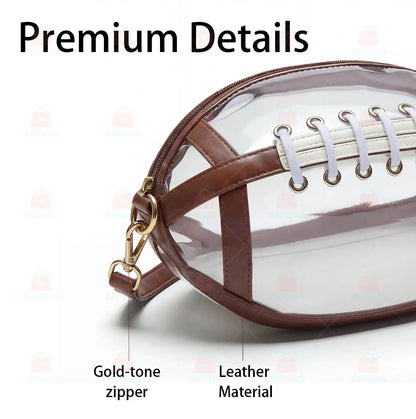 Clear Football Crossbody Bag – Stadium-Ready Transparent Game Day Purse