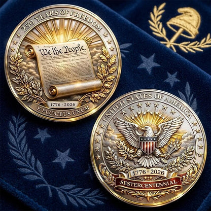 Vivifygrow — 1776–2026 USA 250 Years of Freedom Commemorative Coin — Patriotic Eagle Challenge Coin — product image 3