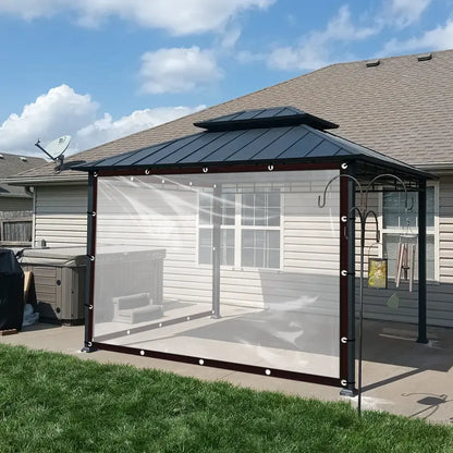 7x10FT Heavy Duty Waterproof PE Tarp Cover - Rainproof Tarp with Metal Grommets, Reinforced Edges & Fasteners for Balcony, Greenhouse, Plant Shield & Outdoor Storage