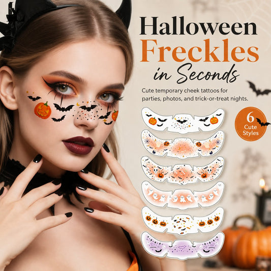 Temporary Freckle Face Tattoos – 6 Themed Styles