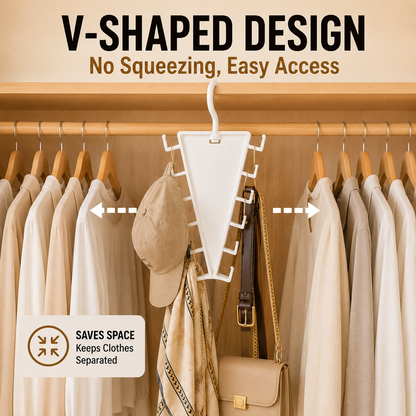 12-Hook V-Shaped Closet Organizer