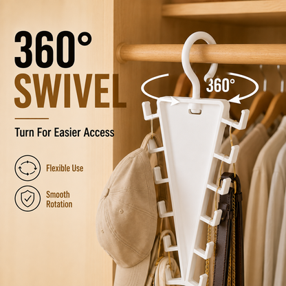 12-Hook V-Shaped Closet Organizer