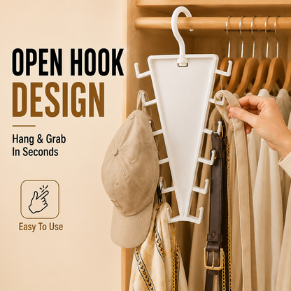 12-Hook V-Shaped Closet Organizer