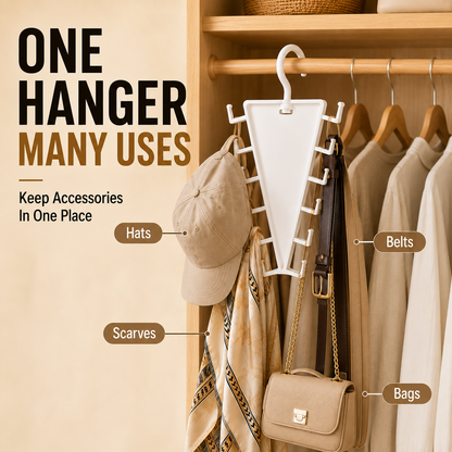 12-Hook V-Shaped Closet Organizer