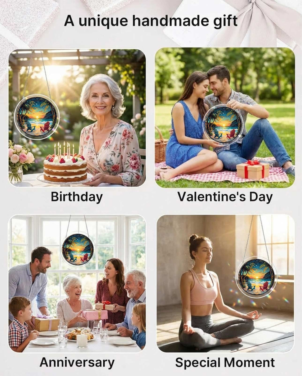 Vivifygrow — Acrylic Jigsaw Puzzle Suncatcher - Tropical Sunset — product image 3