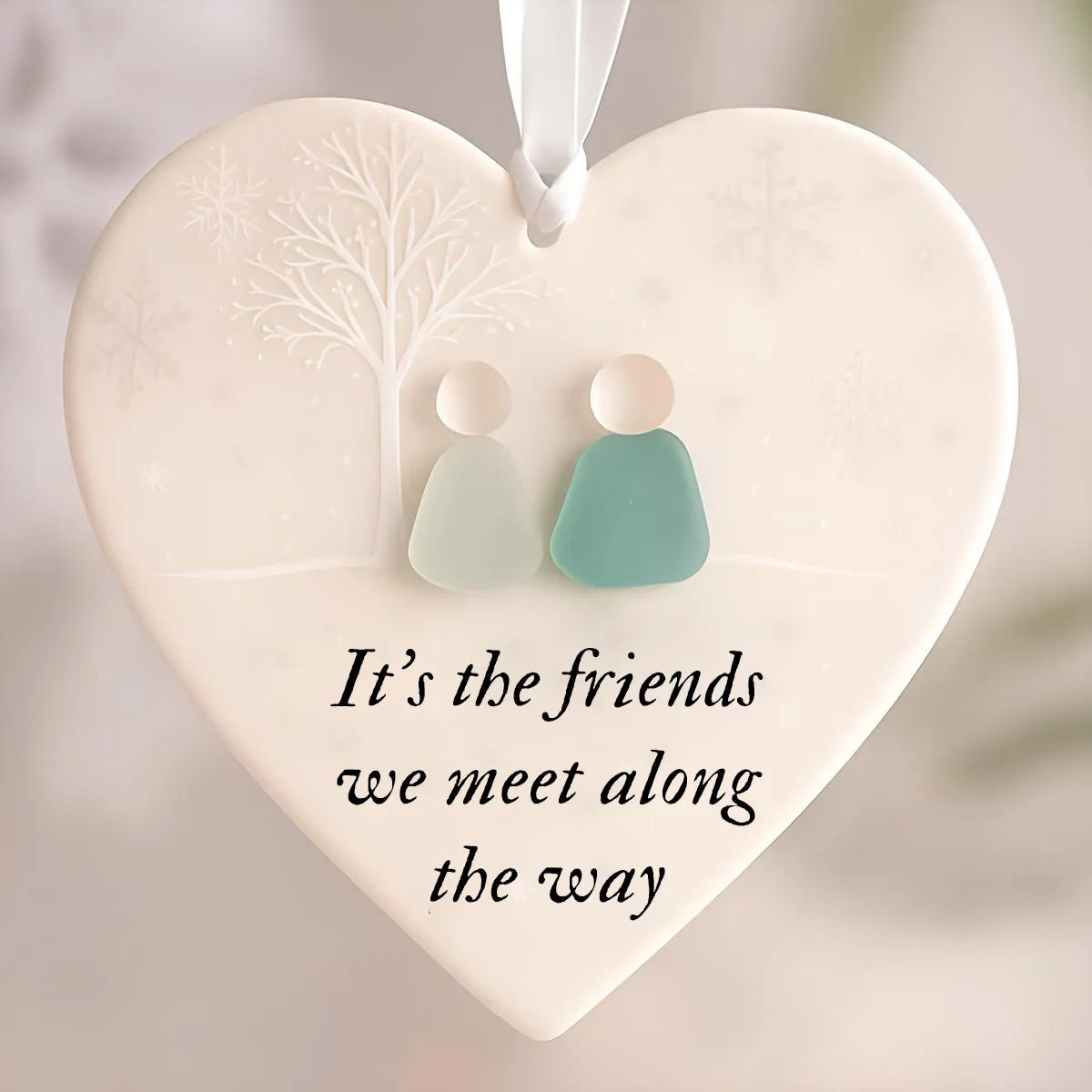 Vivifygrow — Heart-Shaped Sea Glass Friendship Ornament — product image 3