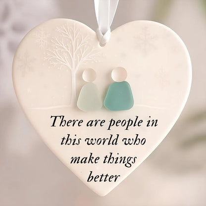 Vivifygrow — Heart-Shaped Sea Glass Friendship Ornament — product image 4