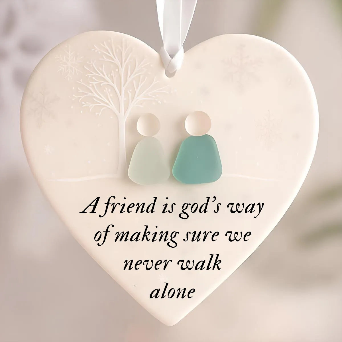 Vivifygrow — Heart-Shaped Sea Glass Friendship Ornament — product image 5