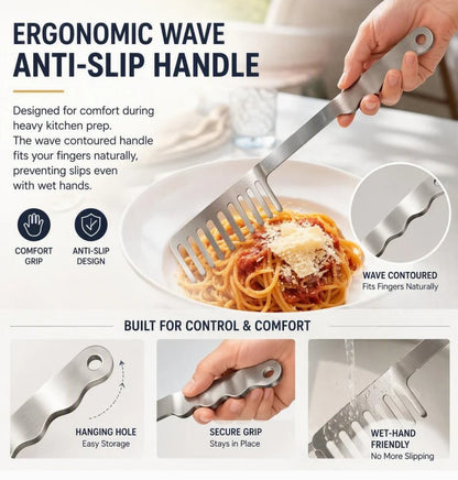🎉🍝Stainless Steel Pasta ServerItalian Kitchen Utensil