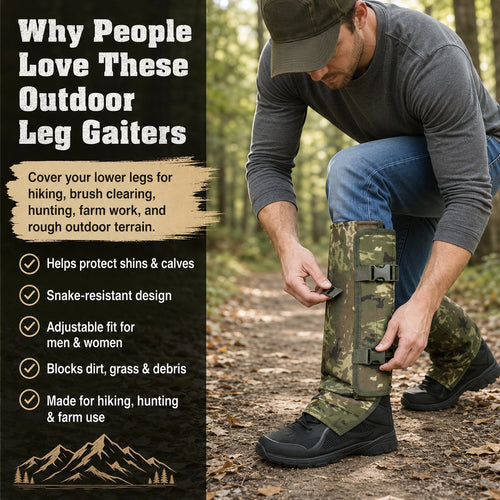 🌿 Snake-Resistant Outdoor Leg Gaiters