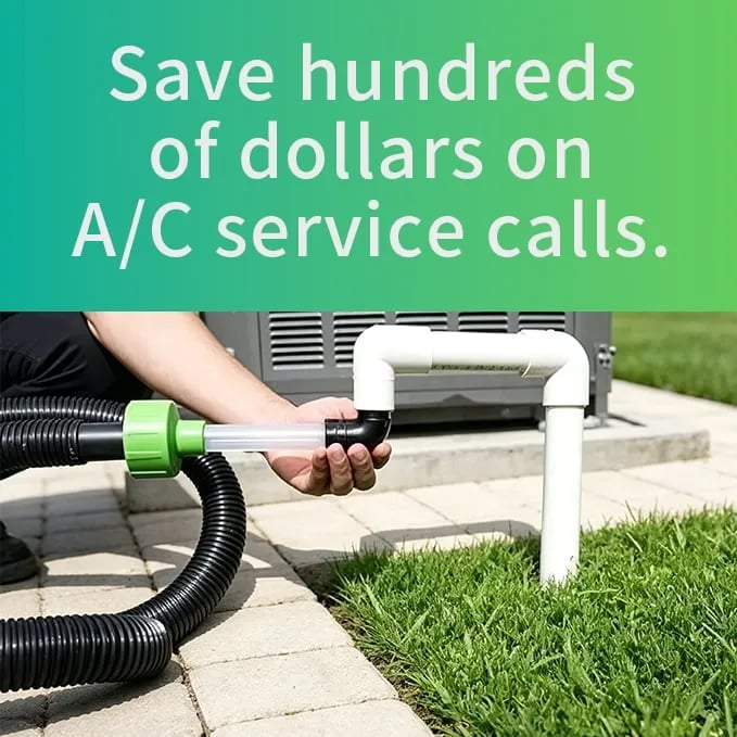 Wet Vac AC Drain Line Cleaner Adapter with Clear Inspection Tube