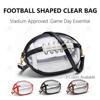 Clear Football Crossbody Bag – Stadium-Ready Transparent Game Day Purse