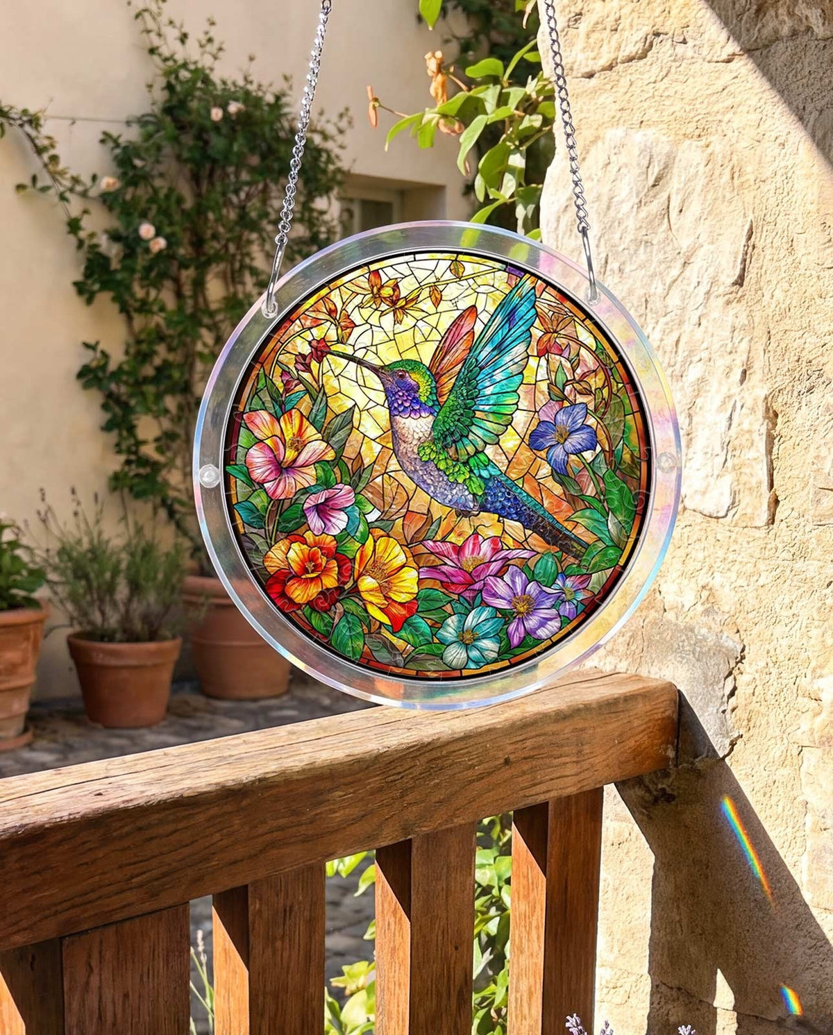 Vivifygrow — Acrylic Jigsaw Puzzle Suncatcher - Hummingbird Bloom — product image 1
