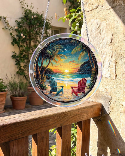 Vivifygrow — Acrylic Jigsaw Puzzle Suncatcher - Tropical Sunset — product image 5