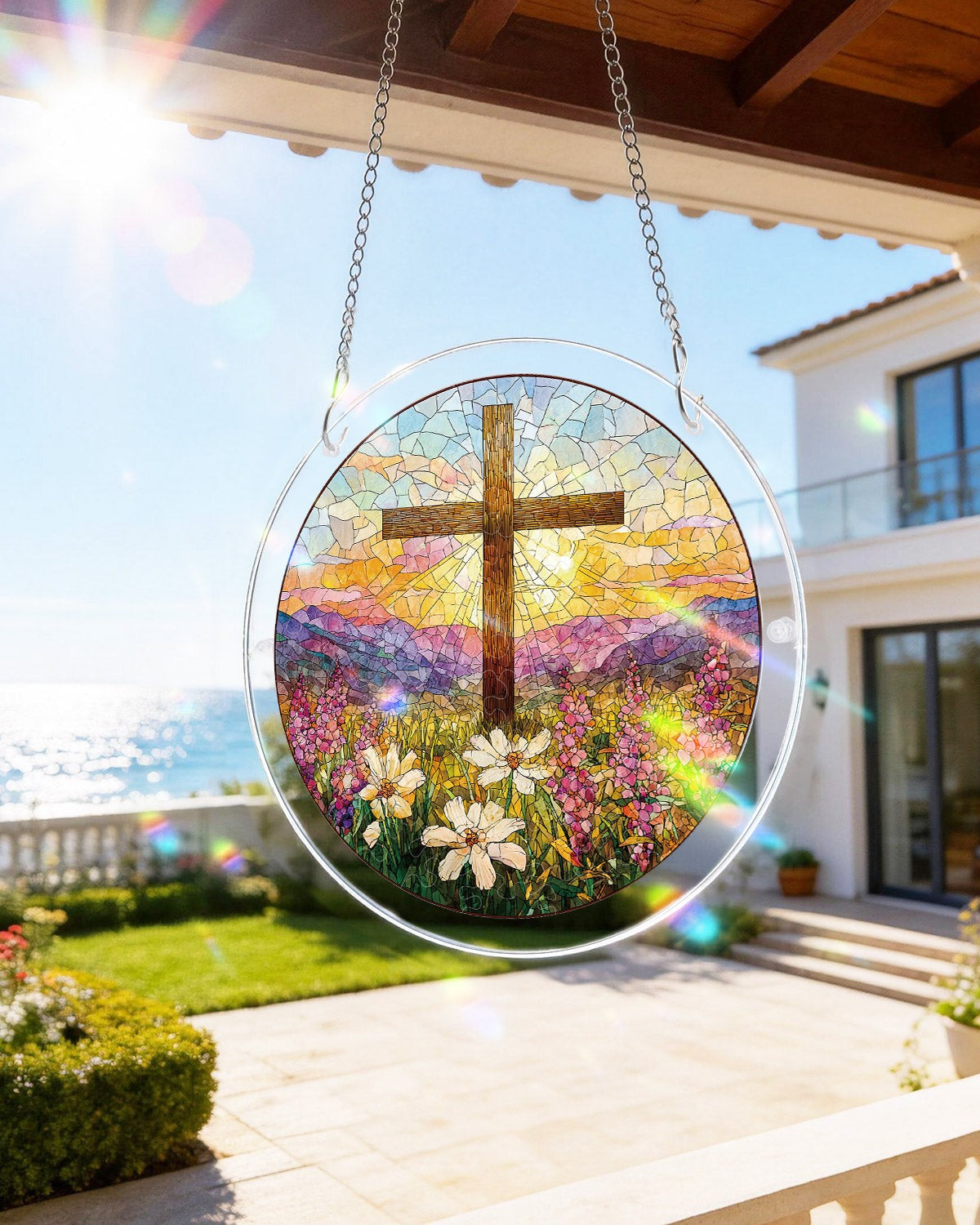 Vivifygrow — Garden of Holy Light Light Suncatcher-Acrylic Window Art — product image 1