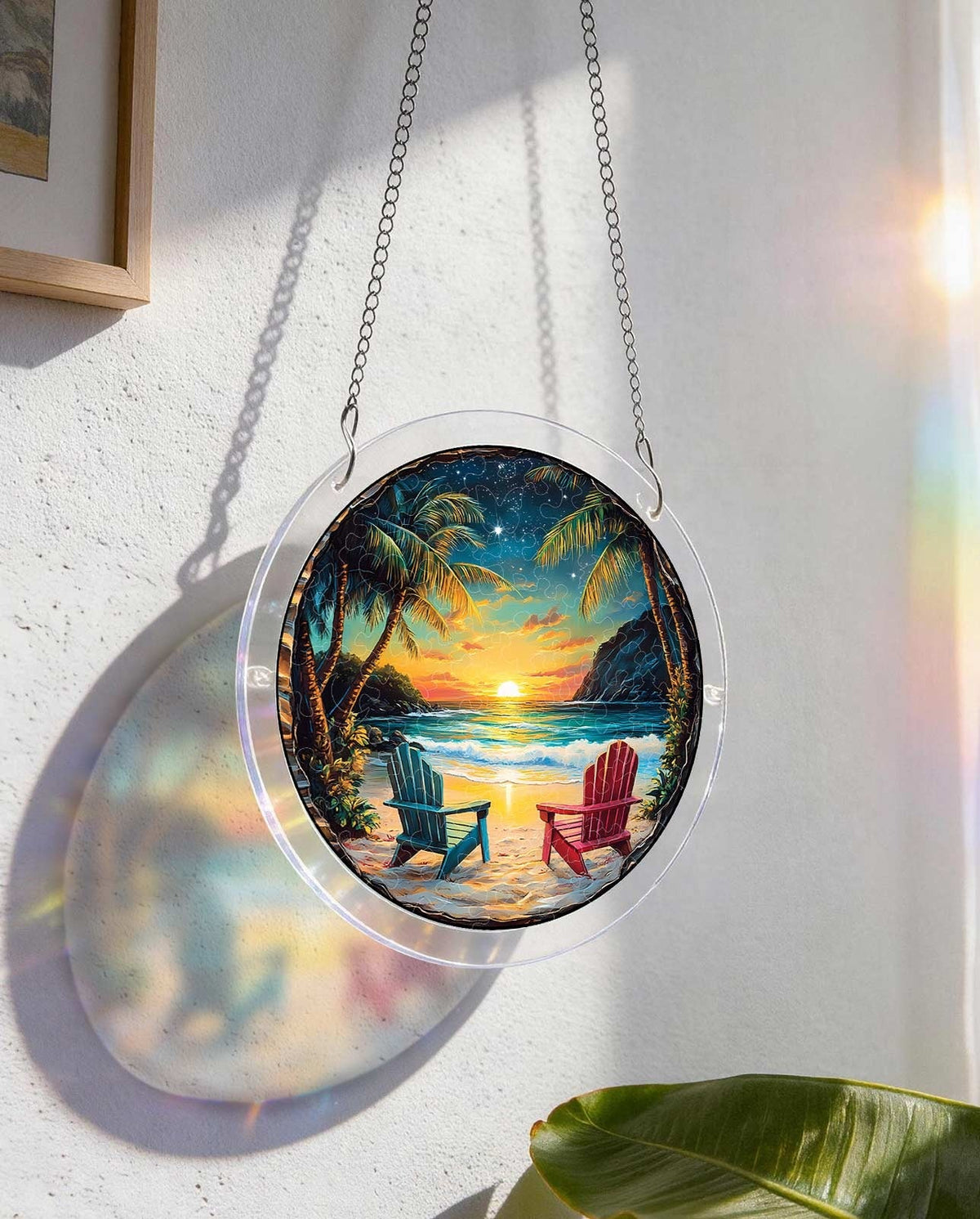 Vivifygrow — Acrylic Jigsaw Puzzle Suncatcher - Tropical Sunset — product image 4