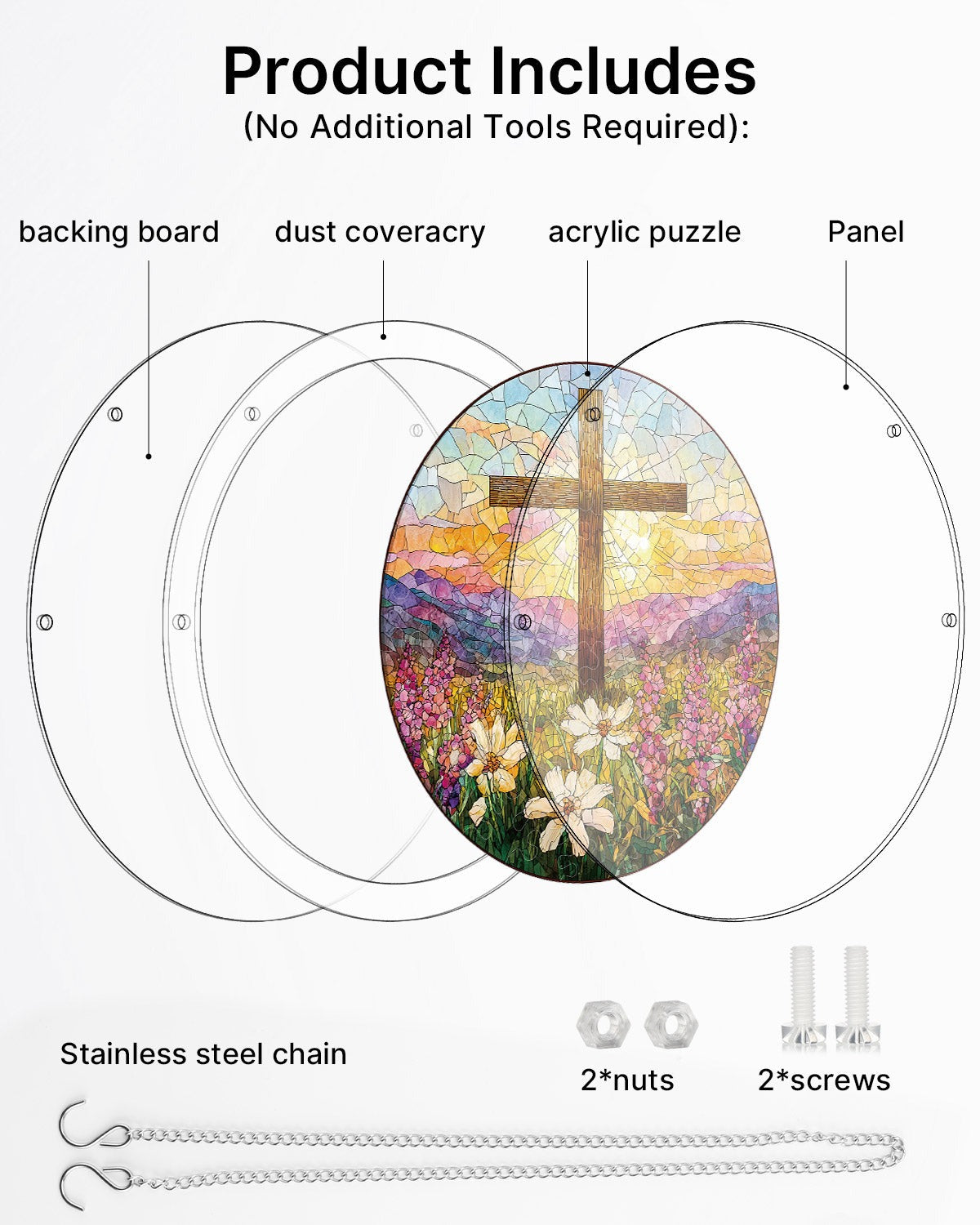 Vivifygrow — Garden of Holy Light Light Suncatcher-Acrylic Window Art — product image 7
