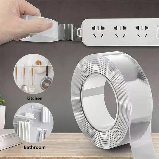 Strong-Hold Clear Double-Sided Tape – 5 m Roll