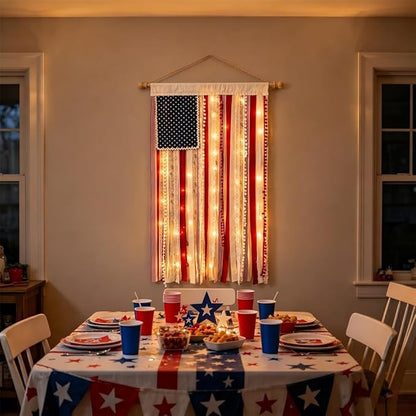Vivifygrow — 250th Anniversary Boho American Flag Tassel Wall Hanging — Patriotic 4th of July Decor (4 Styles) — product image 8