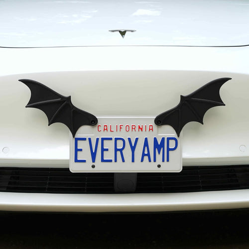 3D Bat Wings License Plate Decoration – Spooky Halloween Car Accessories, Gothic License Plate Frame Decor
