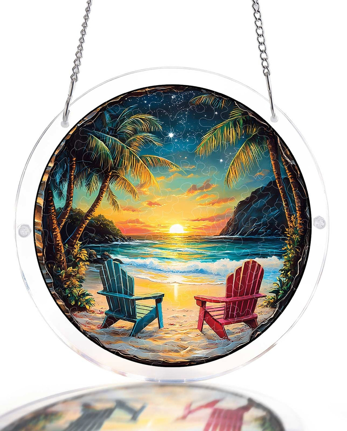 Vivifygrow — Acrylic Jigsaw Puzzle Suncatcher - Tropical Sunset — product image 8