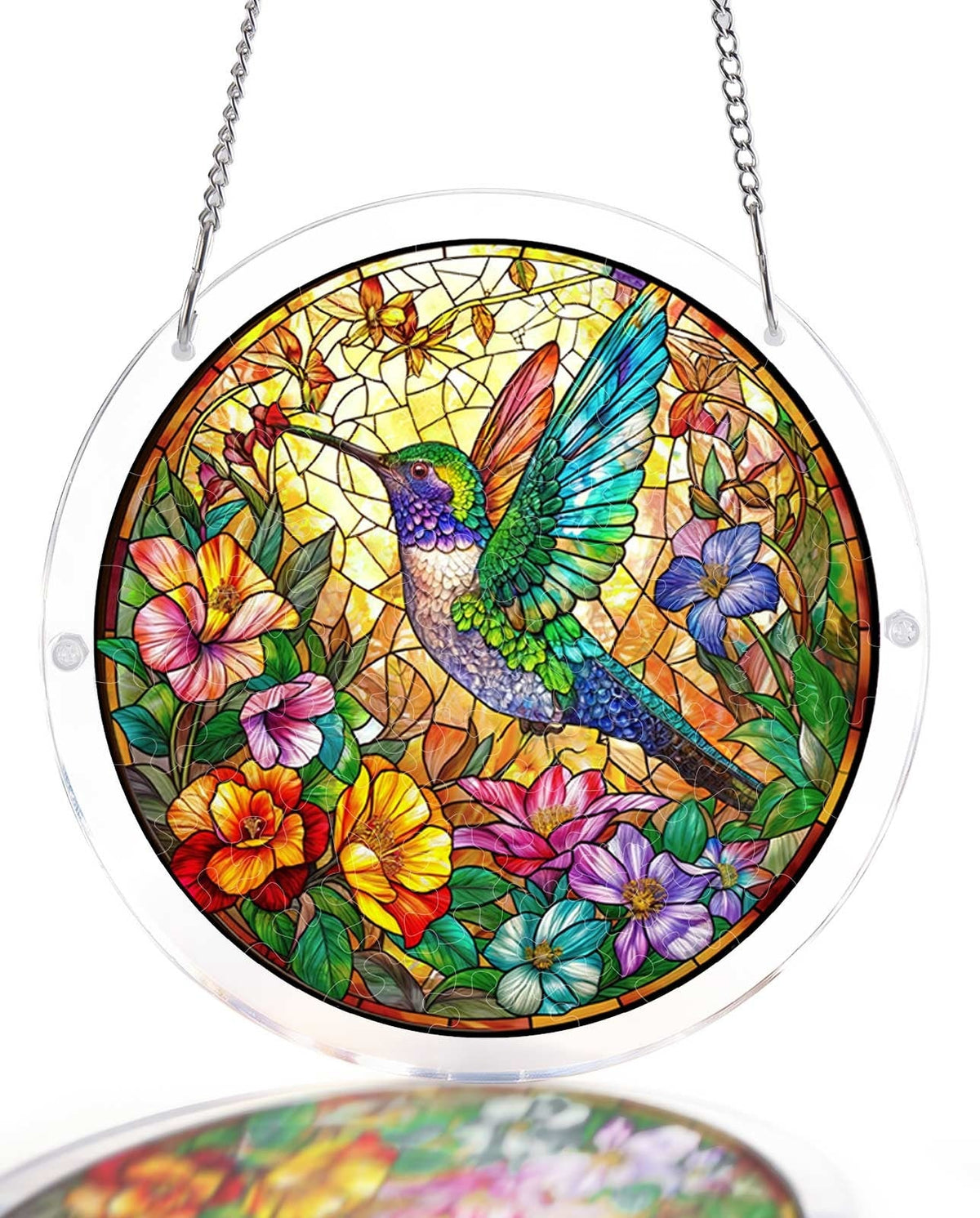 Vivifygrow — Acrylic Jigsaw Puzzle Suncatcher - Hummingbird Bloom — product image 8
