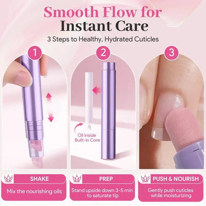 3-in-1 Ceramic Cuticle Oil Pusher Pen