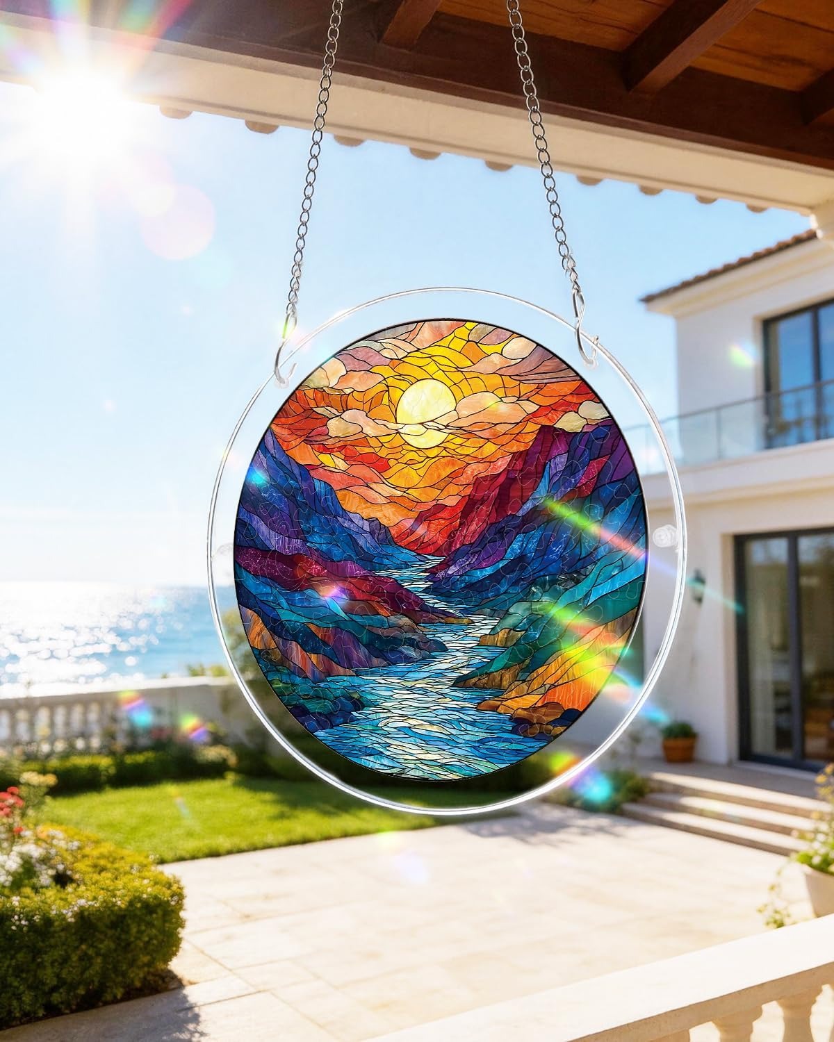 Vivifygrow — Glazed Mountain Moon Light Suncatcher-Acrylic Window Art — product image 1
