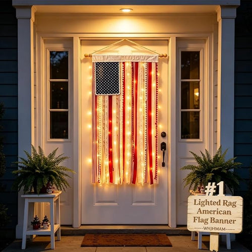 Vivifygrow — 250th Anniversary Boho American Flag Tassel Wall Hanging — Patriotic 4th of July Decor (4 Styles) — product image 1