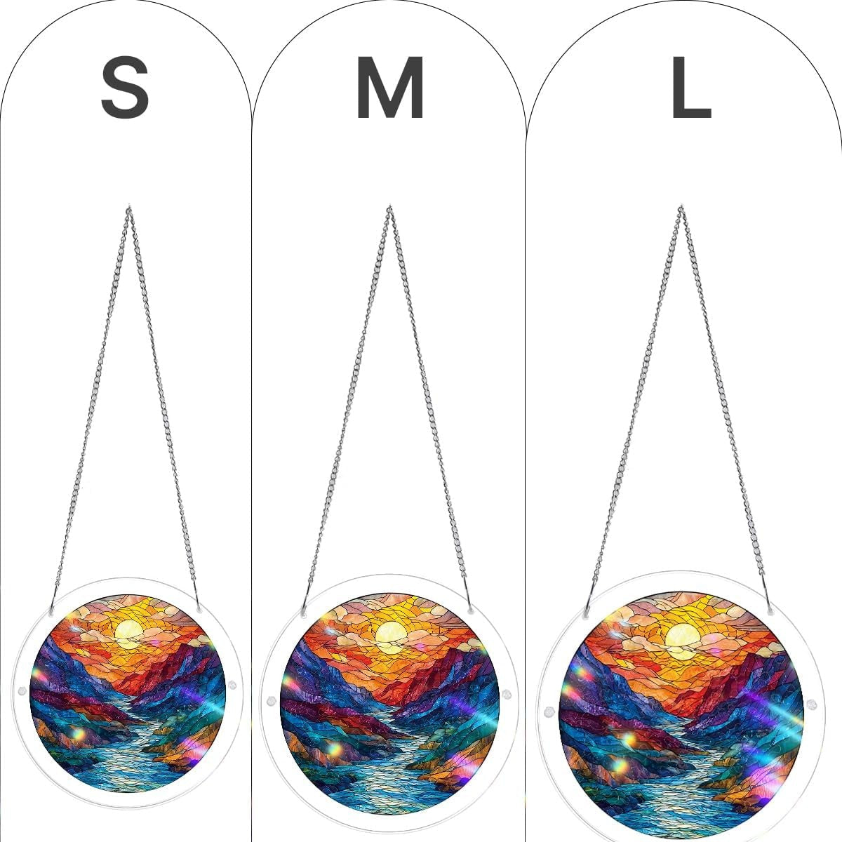 Vivifygrow — Glazed Mountain Moon Light Suncatcher-Acrylic Window Art — product image 7