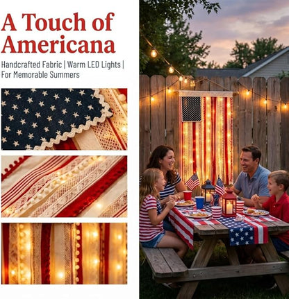 Vivifygrow — 250th Anniversary Boho American Flag Tassel Wall Hanging — Patriotic 4th of July Decor (4 Styles) — product image 3