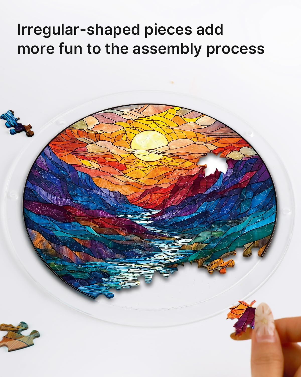 Vivifygrow — Glazed Mountain Moon Light Suncatcher-Acrylic Window Art — product image 2