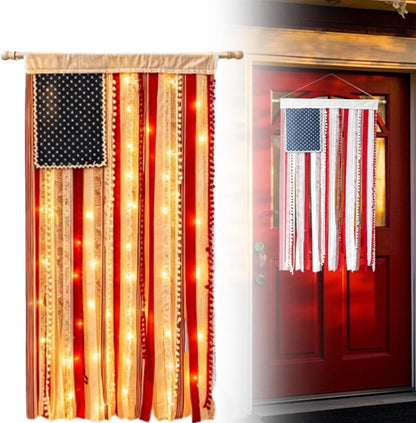 Vivifygrow — 250th Anniversary Boho American Flag Tassel Wall Hanging — Patriotic 4th of July Decor (4 Styles) — product image 10