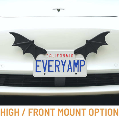 3D Bat Wings License Plate Decoration – Spooky Halloween Car Accessories, Gothic License Plate Frame Decor