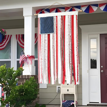 Vivifygrow — 250th Anniversary Boho American Flag Tassel Wall Hanging — Patriotic 4th of July Decor (4 Styles) — product image 9