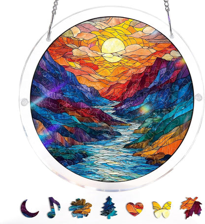 Vivifygrow — Glazed Mountain Moon Light Suncatcher-Acrylic Window Art — product image 6