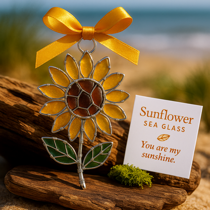 Vivifygrow — Sunflower Sea Glass Ornament — product image 1