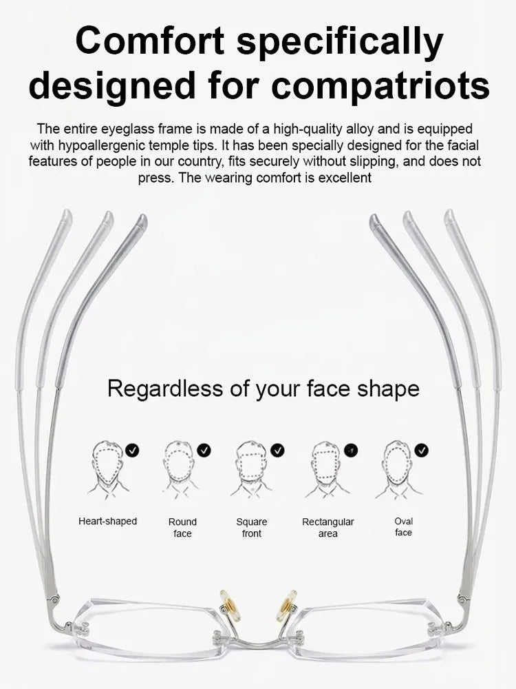 🔥Buy 1 Get 1 Free (2 pairs) – 【Co-Created by Designers】Gypsophila Smart Zoom and Color-Changing Reading Glasses