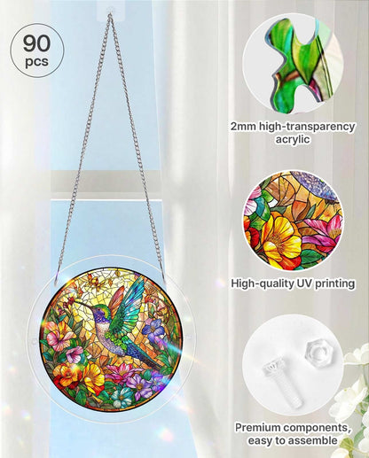 Vivifygrow — Acrylic Jigsaw Puzzle Suncatcher - Hummingbird Bloom — product image 6