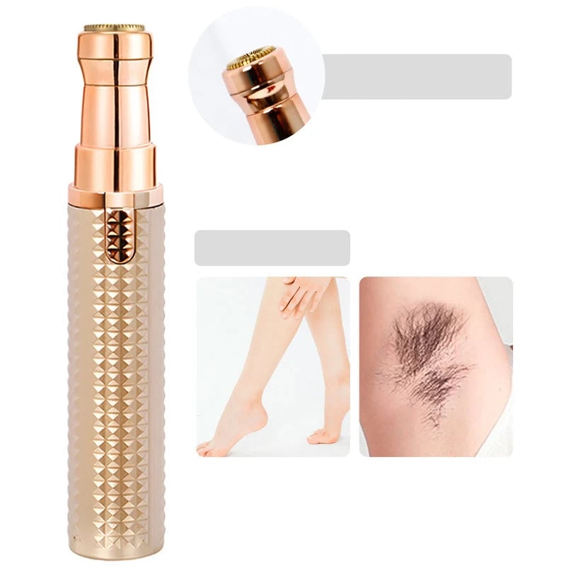 Portable Electric Eyebrow & Facial Trimmer – 3 Interchangeable Heads