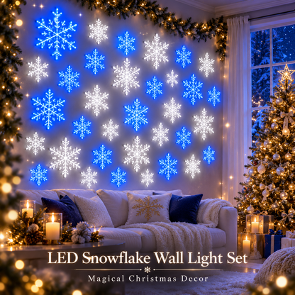 ❄️✨LED Snowflake Wall Light Set – Magical Christmas Decor