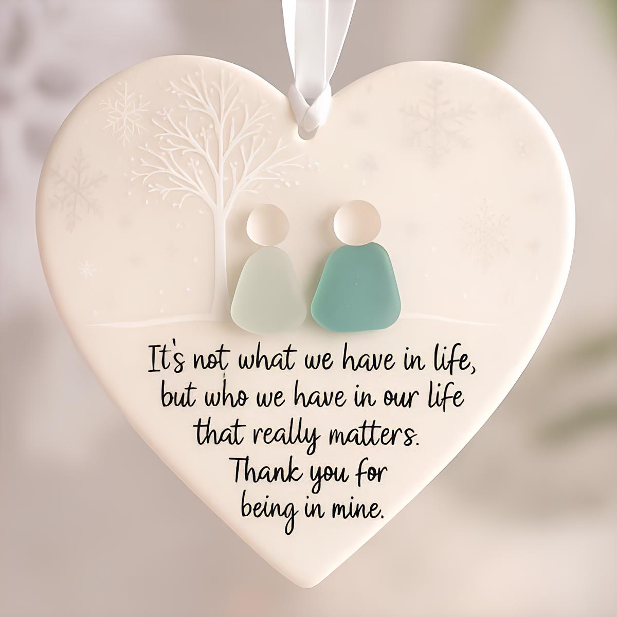 Vivifygrow — Heart-Shaped Sea Glass Friendship Ornament — product image 2