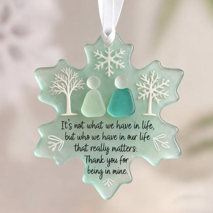 Vivifygrow — Snowflake Sea Glass Friendship Ornament — product image 5