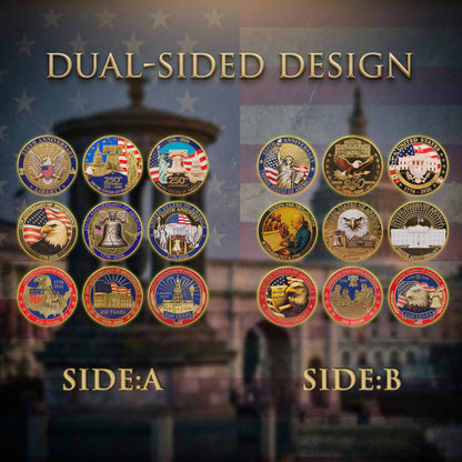 Vivifygrow — 9-Piece USA 250th Anniversary Commemorative Coin Gift Set — A Patriotic Gift for Veterans & Collectors — product image 3