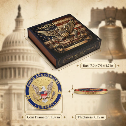 Vivifygrow — 9-Piece USA 250th Anniversary Commemorative Coin Gift Set — A Patriotic Gift for Veterans & Collectors — product image 5