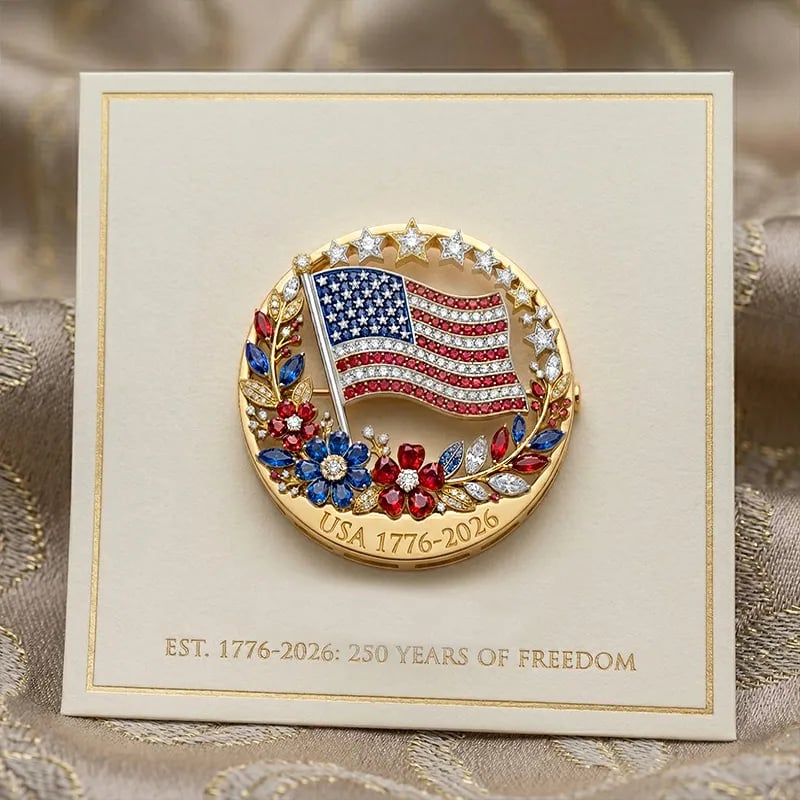 Vivifygrow — USA 250th Anniversary Enamel Brooch Pin — product image 1