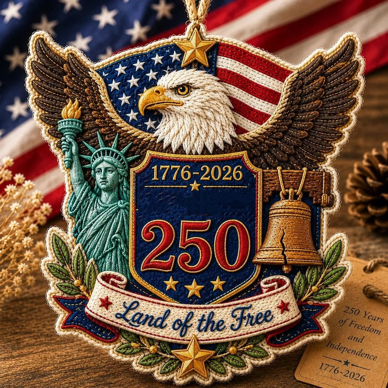 Vivifygrow — Handmade America 250 Heart Ornament – Patriotic Fabric Decor with Poppy Flower (1776–2026 Anniversary Edition) — product image 9