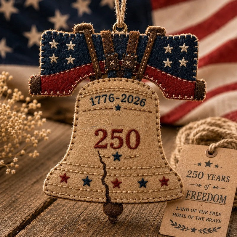 Vivifygrow — Handmade America 250 Heart Ornament – Patriotic Fabric Decor with Poppy Flower (1776–2026 Anniversary Edition) — product image 7