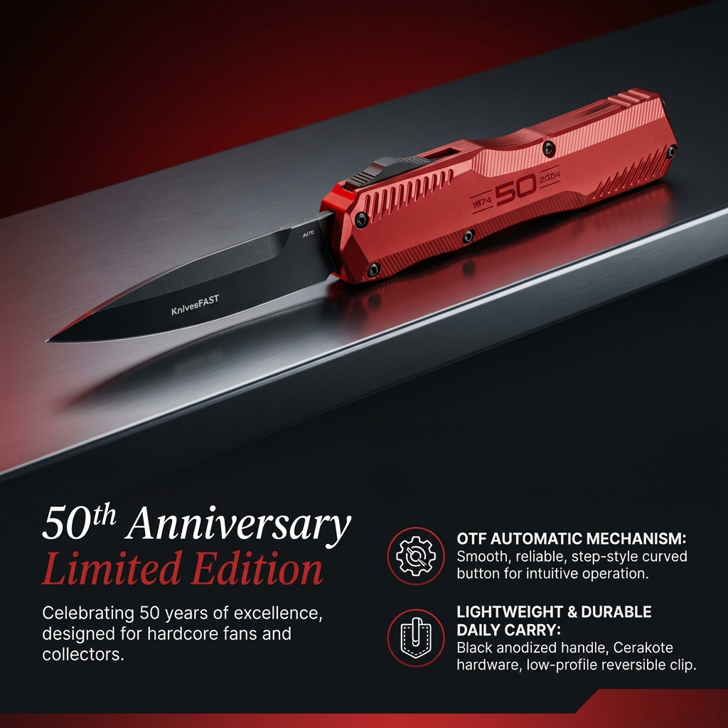 Vivifygrow — 9000R Matt Diskin OTF Automatic Knife — 50th Anniversary Edition — product image 2